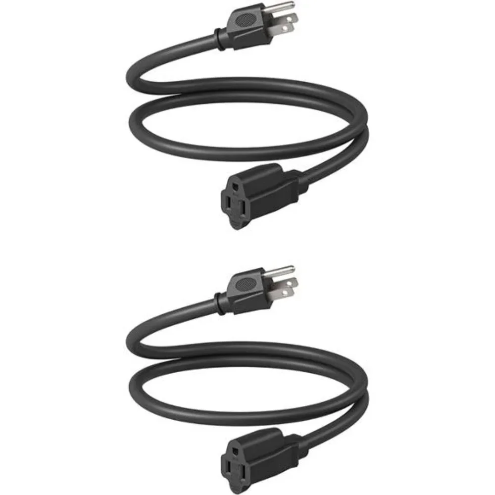 Extension Cord 3ft, 14/3 SJTW Weatherproof Power Cable for Indoor Outdoor Use